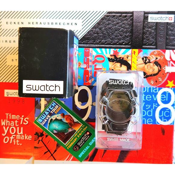 Swatch Watch Firenze Wave Tour CUTBACK SXW100PACK1 1999 Limited Packagings NOS - Picture 9 of 11
